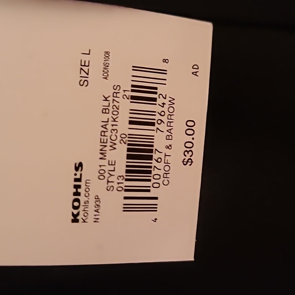 CROFT AND BARROW WOMENS BLACK SLEEVELESS TOP SIZE LARGE - Picture 8 of 15